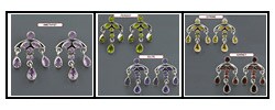 .925 Sterling Silver Multi-gemstone Earrings (India)
