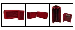 Amerileather Hair-on Leather Crimson Wallet Set (Set of 2)