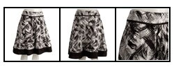 Lily Women's Black/ White A-line Skirt
