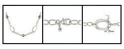 Sterling Silver Bead Link Necklace