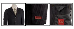Wall Street Men's Navy Multistripe 3-button Suit