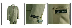 Perry Ellis Portfolio Men's Khaki Wool Suit