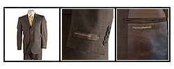 Perry Ellis Portfolio Men's Charcoal Wool Suit