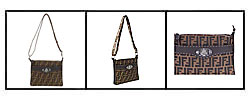 Fendi Small Zucca Canvas Zip Messenger Bag