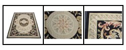 French Aboussan Hand-knotted Ivory/ Black (10'5 x 14')