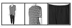 Adi Future Collection 3-piece Black Floral Pant Set