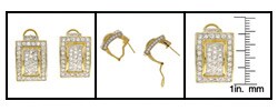 Charles Winston Door Knocker Pave CZ Earrings