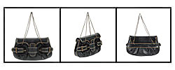 Fendi Mini Snakeskin Embossed Leather 'B' Handbag