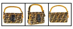 Fendi Zucca 'Baguette' Sequin Handbag