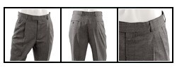 Perry Ellis Men's Black Nail Head Wool Trousers