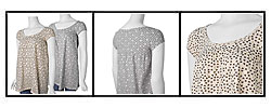 Energie Women's Printed Cap Sleeve Babydoll Top