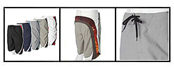 Black Web Men's Tie Waist Board Shorts