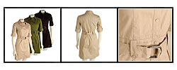 Essentials by A.B.S Women's Belted Shirtdress