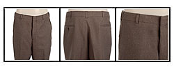 Palm Beach Men's Grey Self Sizer Dress Pants