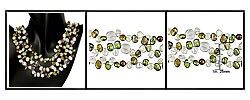 Freshwater Pearl and Crystal Coin Bead Necklace (6-10 mm)