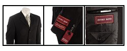 Jeffrey Banks Black Solid Athletic Fit Suit