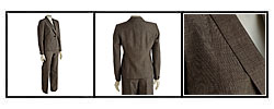 Famous NY Maker 1-button Sharkskin Pantsuit