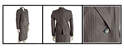 Jones New York 1-button Sharkskin Multi-Stripe Skirt Suit