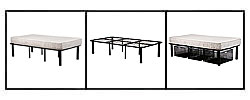 Black Steel Mattress Bed Frame Twin Size