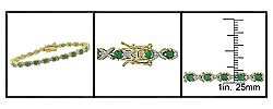 Goldplated Sterling Silver Emerald Bracelet