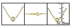 10k Yellow Gold 1/10ct TDW Diamond Necklace