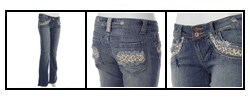 Yakum Junior's Leopard Print Pocket Jeans