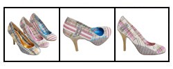 Naughty Monkey Little Jeanie Plaid Patchwork Pumps