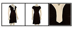 Evan Picone Black/ Ivory Matte Jersey Dress