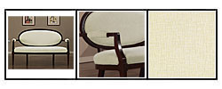 Cream Oval Back Settee