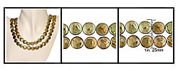 Freshwater Bronze Coin Pearl Necklace (11-12 mm)
