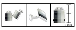 Sterling Silver Multi-color Cat's Eye Cuff Links