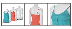 DoBe Women's Spaghetti Strap Lace Accent Top
