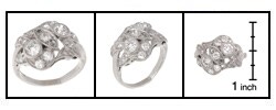 Platinum & 2.5ct Old Mine Diamond Cocktail Ring