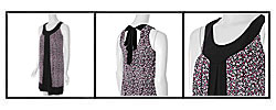 Sangria Women's Black and Purple Sleeveless Dress