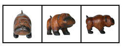 Hand-carved Pug Dog