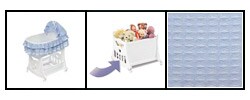 Portable 2-in-1 Blue Waffle Baby Bassinet