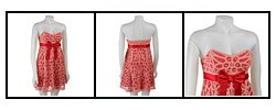 Betsey Johnson Battenburg Strapless Babydoll Dress