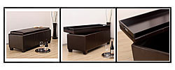 Flip-top Storage Bench Dark Brown