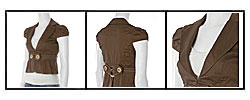 XOXO Women's Cap Sleeve Fashion Blazer