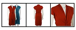 Max & Cleo Wrap Front V-neck Dress with Sash