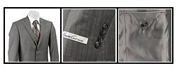 Kenneth Cole Men's Cashmere Blend Grey Stripe 2-button Suit