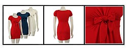 Ruby Women's Short-sleeve Dress with Bow