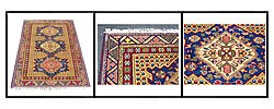 Indo Kazak Hand-knotted Gold/ Red Rug (5' x 7')