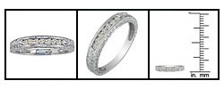 10k White Gold 1/8ct TDW Diamond Wedding Band