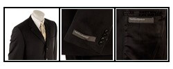 Perry Ellis Portfolio Men's Black Stripe Wool Suit
