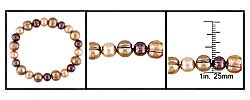 Freshwater Multi-brown Pearl Elastic Bracelet (8.5-9 mm)