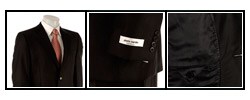 Pierre Cardin Men's Black Wool 2-button Suit