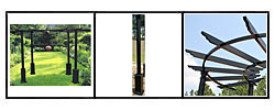 Arch Half-circle Black Pergola Gazebo