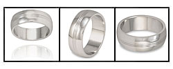 Stainless Steel Ring with Grooved Lines