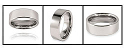 Flat Polished Tungsten 8 mm Band